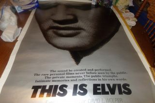 Vintage This Is Elvis Movie Poster Elvis Presley Warner Brothers Documentary 81