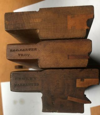 3 Boxed Side Bead Moulding Planes 3/4 " 3/8 " 3/16 " P.  H.  Manchester Antique