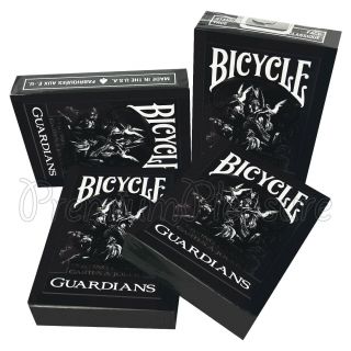 4 Decks Bicycle Guardians Playing Cards Standard Index By Theory Poker Magic Art