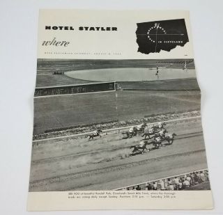Vintage 1953 Hotel Statler Cleveland Ohio Advertising Paper Brochure