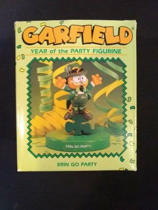 Vintage Garfield Year Of The Party Figure March Erin Go Party St Pattys Day 1978