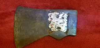 ANTIQUE 3 1/2 lbs POUND COLLINS AXE HEAD WITH PAPER LABEL JERSEY PATTERN 2