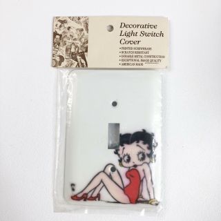 Betty Boop Decorative Light Switch Wall Plate Durable Metal Made In Usa -
