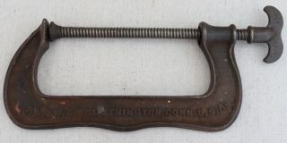 Antique Peck Stow & Wilcox P.  S.  & W.  No.  8 Metal Screw C Clamp Tool 14½ "