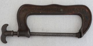 Antique Peck Stow & Wilcox P.  S.  & W.  No.  8 Metal Screw C Clamp Tool 14½ 