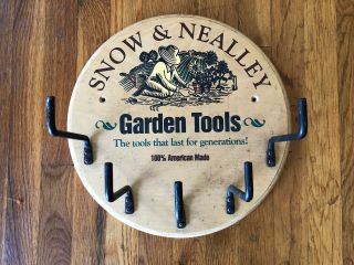 Snow & Nealley Co.  Bangor Me Advertising Garden Tool Hanger Display