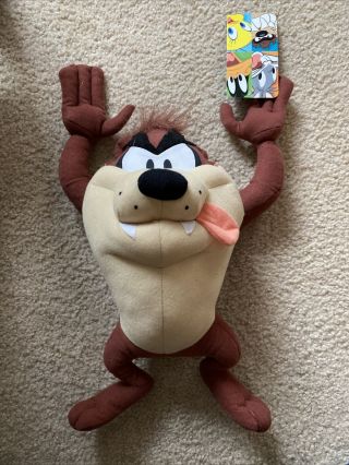 Looney Tunes Taz Tazmanian Devil Stuffed Animal Plush Toy With Tags