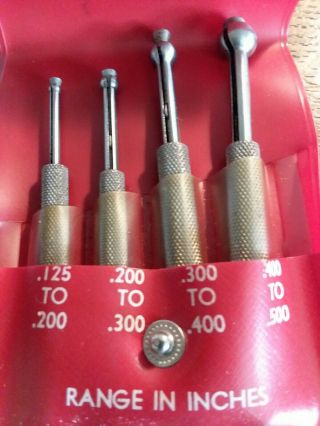 Starrett S829e Small Hole Gages Set Of Four