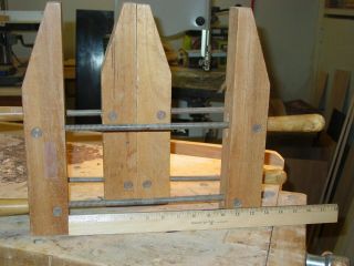 Vintage Set Of 2 Jorgensen? Wood Clamps 14” Opens 10”