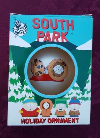 1998 South Park " Kenny " Cartoon Network Glass Ball Boxed Christmas Ornament