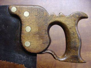 Old Tools,  Antique Unbranded Split Nut Handsaw,  27 