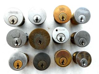 12 Locks Cylinders Medeco. ,  Primus,  Ncorbin.  No Keys