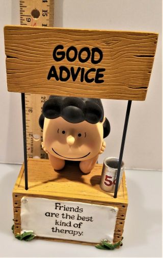Hallmark Peanuts Lucy Good Advice Figurine Friends Are The Best Kind Of Therapy