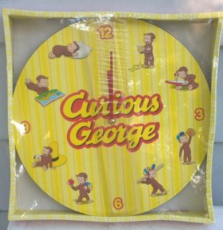 Curious George Wall Clock 13.  5 " Diameter