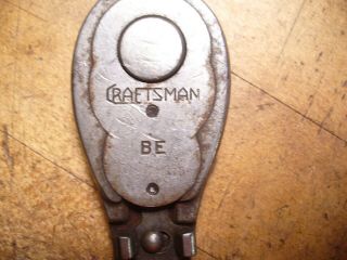 Vintage Craftsman Be Series 3/8” Ratchet,  Great Patina,  Good