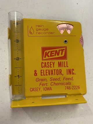 Vintage Casey Mill & Elevator Rain Gauge Casey,  Iowa