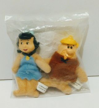 1989 The Flintstones Dennys Mini - Plush Barney And Betty