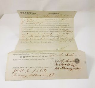 Pre Civil War 1851 Pike County Georgia Official Document Land Deed John C Beeks