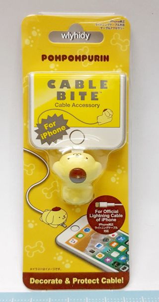 Cable Bite Sanrio Pompompurin Pom Pom Purin For iPhone Accessory,  1pc ==1 2