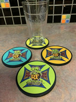 Rat Fink Drink Coasters From Ed Big Daddy Roth.