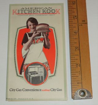 1920s American Gas Machine Co Kitchen Kook Folding Advertising Brochure