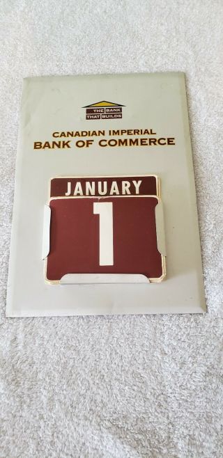 Canadian Imperial Bank Of Canada (cibc) Perpetual Calendar Vintage