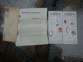 Two 1918 United States Tire Company Auto,  Bicycle,  & Motorcycle Tire Ink Blotters
