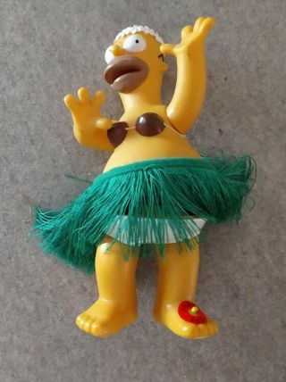 The Simpsons Hula Homer Dancing Singing 8 " Figure 2002 Hawaiin Bobble Toy