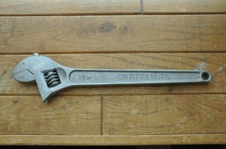 Craftsman 15 " 380 Mm Adjustable Wrench 44662 Usa In