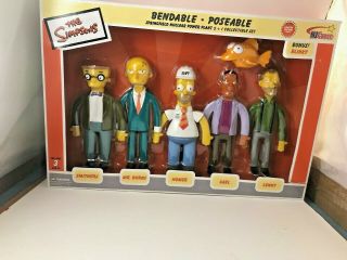 The Simpsons Springfield Nuclear Power Plant Collecatible Set Bendable,  Poseable