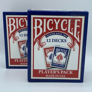 Bicycle Poker Size Standard Index Playing Cards,  12 Deck Player 