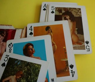 Vintage Esquire Plastic Coated Oversized Playing Cards Nudes Pin - Up Girls