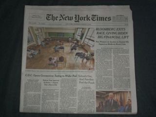 2020 March 5 York Times - Bloomberg Exits Presidential Race