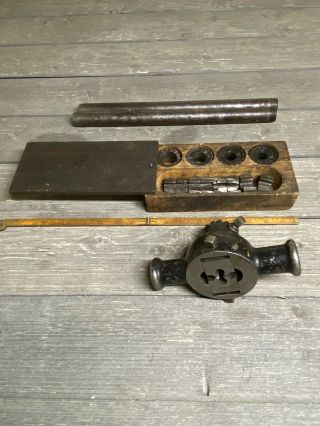 Vintage Greenfield Tap And Die No.  1 Little Giant Threader 1/4,  3/8,  1/2 & 3/4”