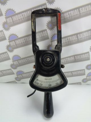 Vintage Columbia Electric " Tong Test " Amperes Meters 0 - 300 Amps