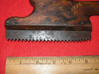Vintage Wooden Unmarked Stair Saw 9 7/8 Inches Long 5 Point 2