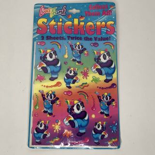 Vintage Lisa Frank Panda Painter Sticker Sheets