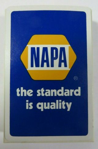 Vintage Napa Auto Parts Playing Cards Deck Advertising