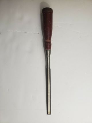 Vintage Stanley No.  720 1/2 " Chisel With Red Strike Handle,