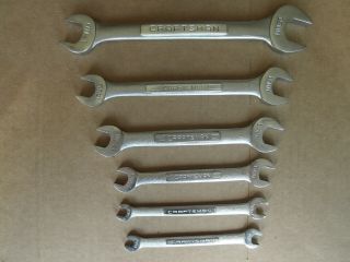 6 Vintage Craftsman V Series Double Open End Metric Wrenches
