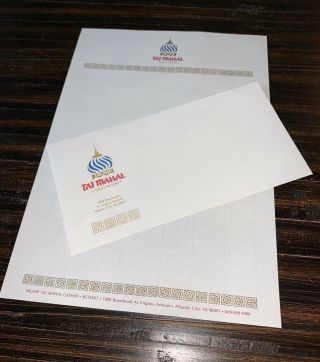 President Donald J Trump Potus Vintage Taj Mahal 3 - Color Letterhead & Envelope