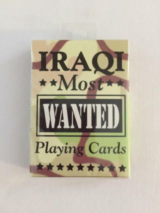 Iraqi Most Wanted Playing Cards Military Iraq Suddam Factory