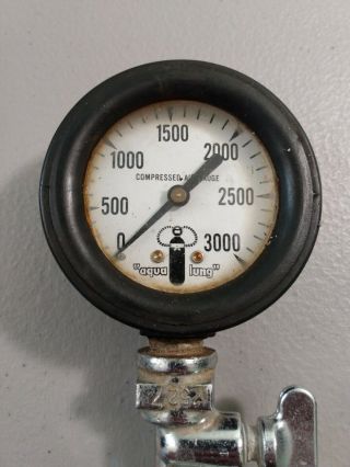 Vintage Aqualung 3000 PSI Pressure Gauge 2