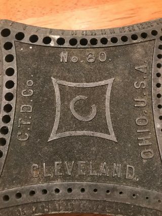 Vintage No.  80 Cleveland C.  T.  D.  Co.  Twist Drill Bit holder w/ index numbers 2