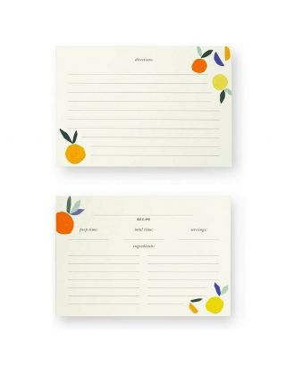 Kate Spade Citrus Twist Recipe Cards Double Sided Set Of 40 Refill