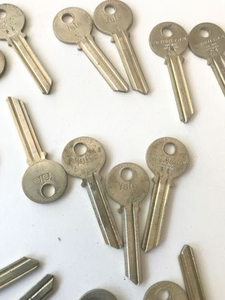 YALE VINTAGE 50 Blank Keys Stamped Property FTU PA 2