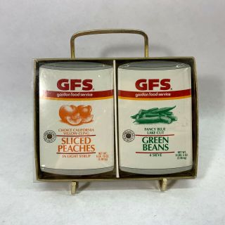Vintage Gfs Gordon Food Service Playing Cards Shaped Like Cans 2 Deck Set