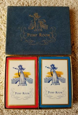 Vintage Brown & Bigelow Pump Room Chicago Playing Cards - Double Deck