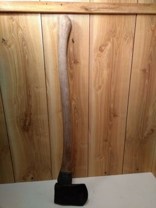 Vintage Heavy Pole Axe - Nova Scotia Barn Find - 4.  5 Pounds,  Rare Wired Handle