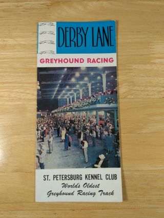 Derby Lane Greyhound Racing Track Brochure St Petersburg Kennel Club